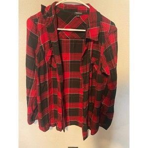 Torrid size 0 Red Plaid Shirt